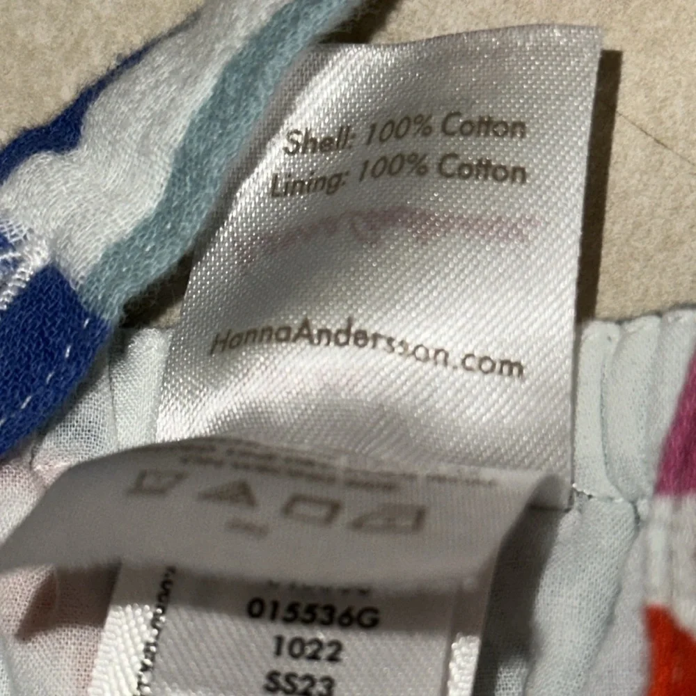 Hannah Andersson Colorful Floral Twirl Textured Muslin Cotton Summer Dress S8